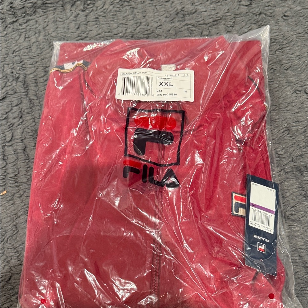 Fila Bold Red Zip-Up Jacket XXL